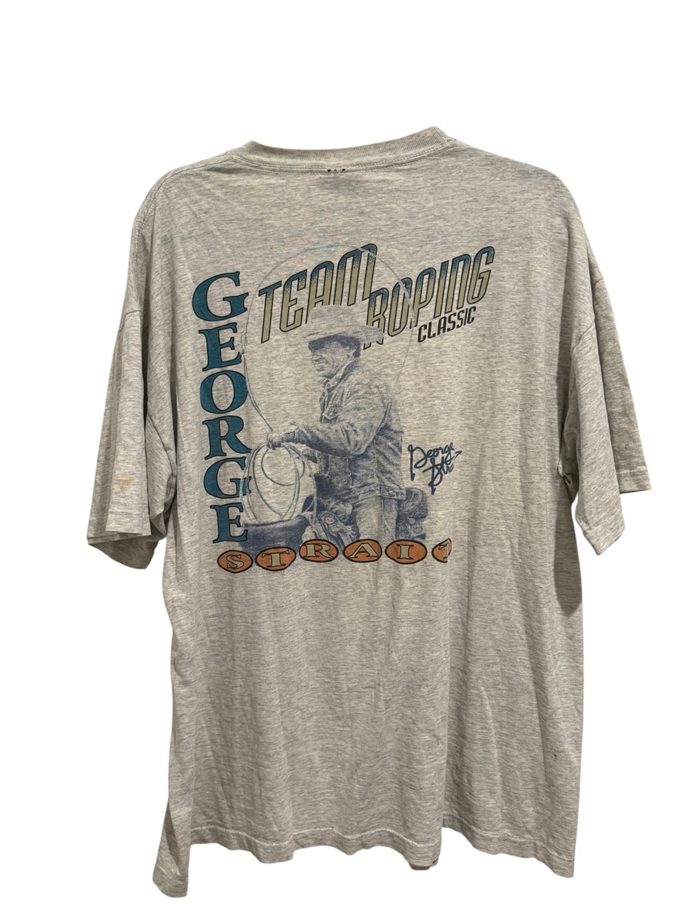 Team Roping Classic Graphic Tee - Gray George Strait - Picture 2 of 3